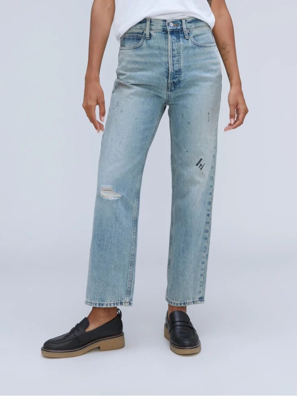 Everlane Light Wash High Rise Jeans size 24